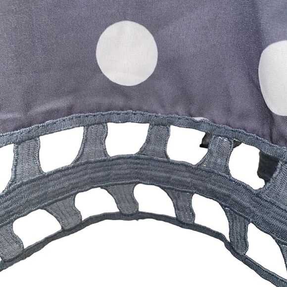 PLUS size polka dot shift dress xxl, grey and white. V neck s/s nwot 23' wide - Picture 2 of 6